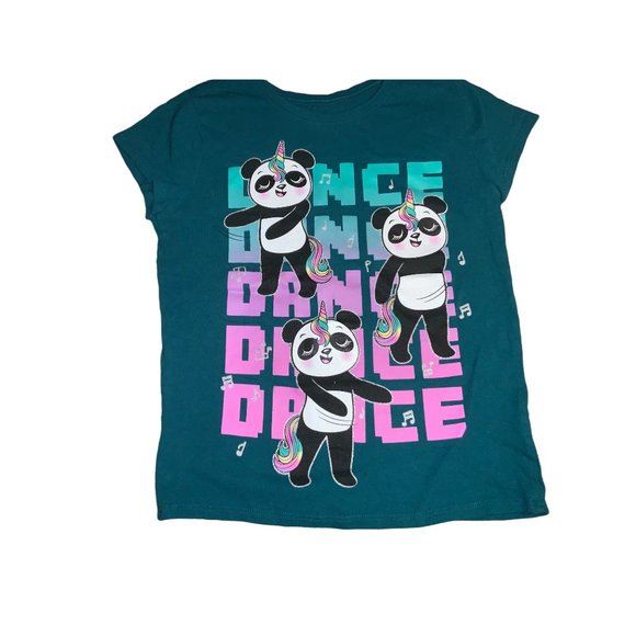 The Place Girl’s T-shirt “Dance” size M (7/8)--Panda Bears - Picture 1 of 5